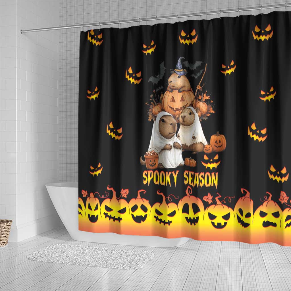 Capy-Boo-Ra Spooky Season Shower Curtain