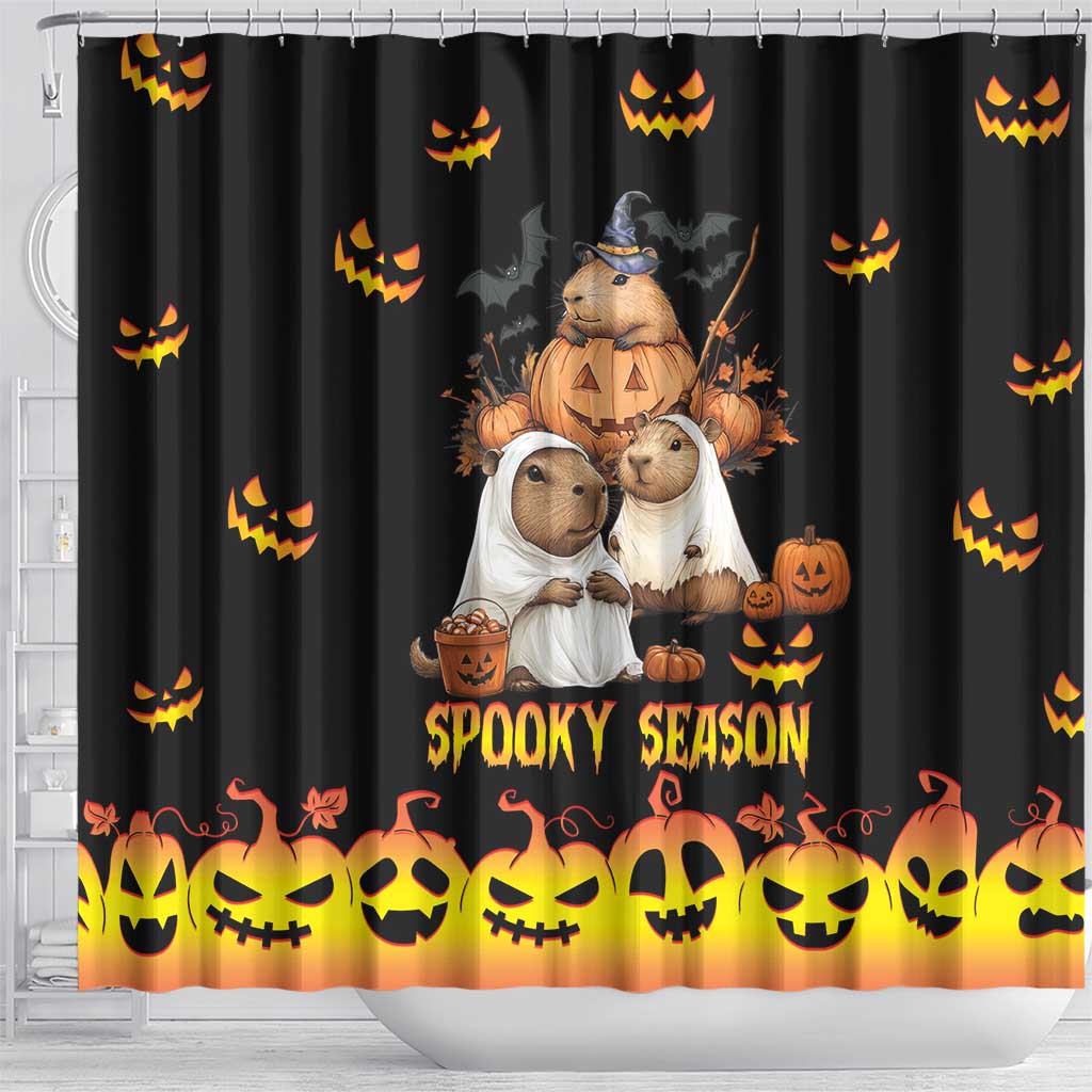 Capy-Boo-Ra Spooky Season Shower Curtain