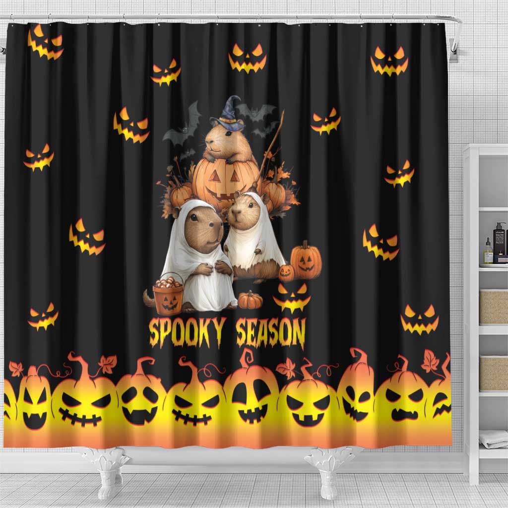 Capy-Boo-Ra Spooky Season Shower Curtain