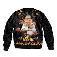 Capy-Boo-Ra Spooky Season Sleeve Zip Bomber Jacket - Wonder Print Shop