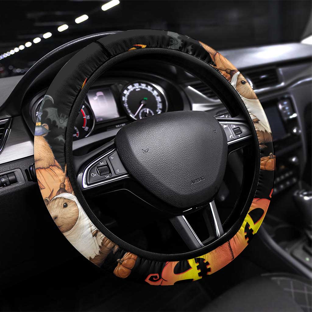 Capy-Boo-Ra Spooky Season Steering Wheel Cover - Wonder Print Shop