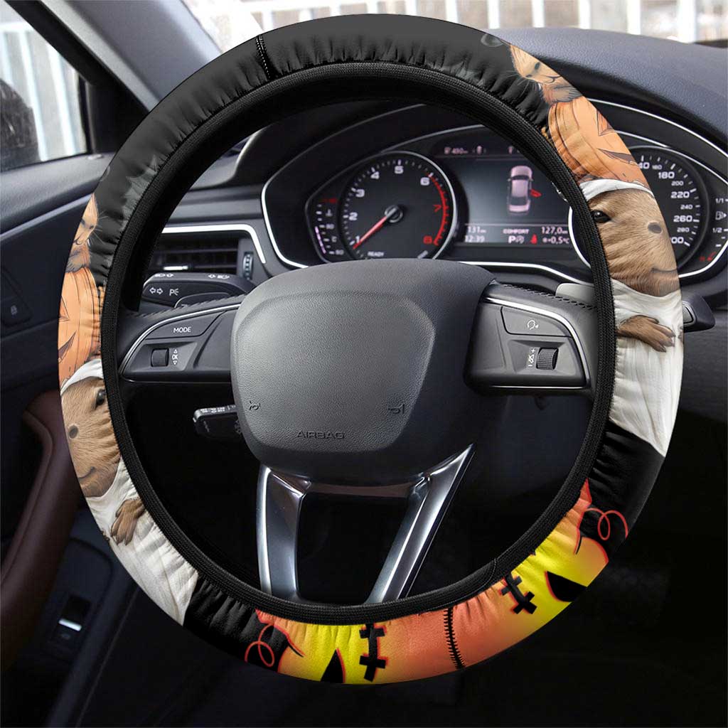 Capy-Boo-Ra Spooky Season Steering Wheel Cover - Wonder Print Shop