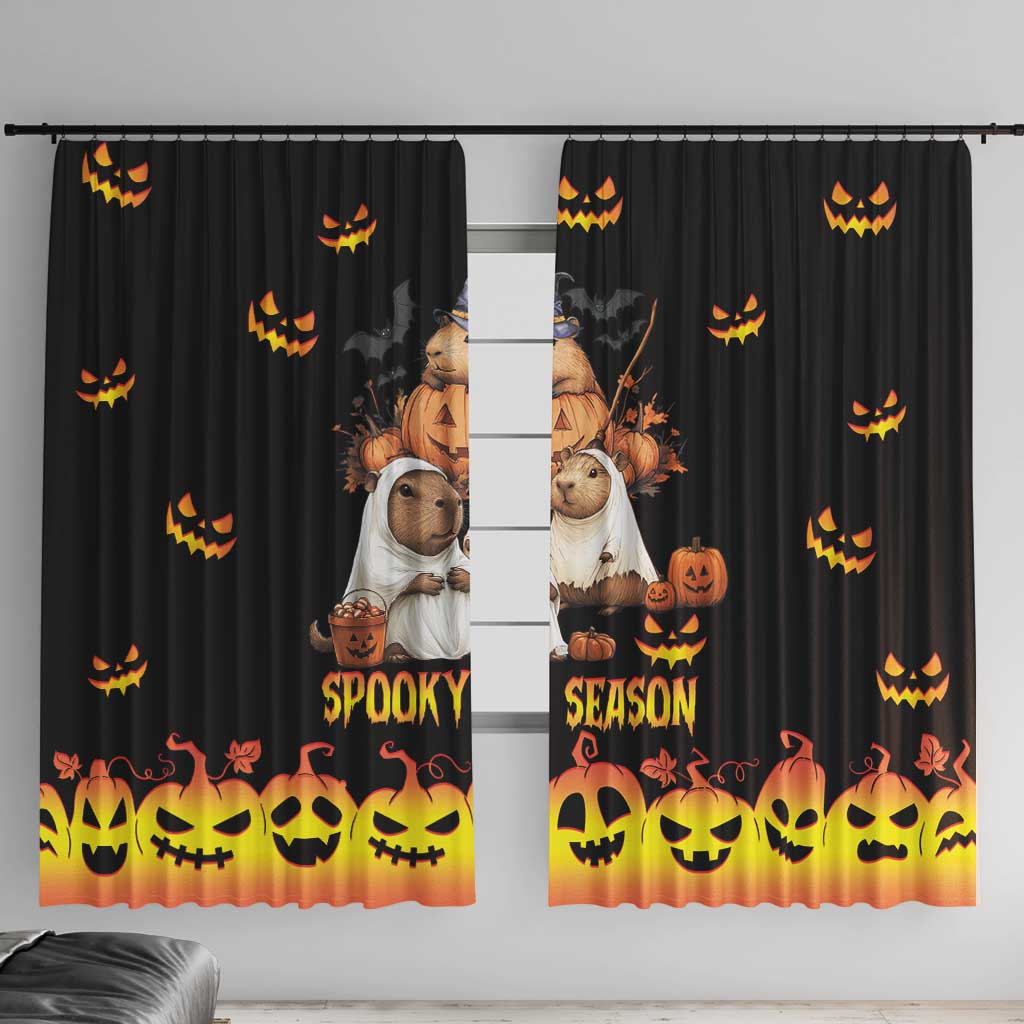 Capy-Boo-Ra Spooky Season Window Curtain - Wonder Print Shop