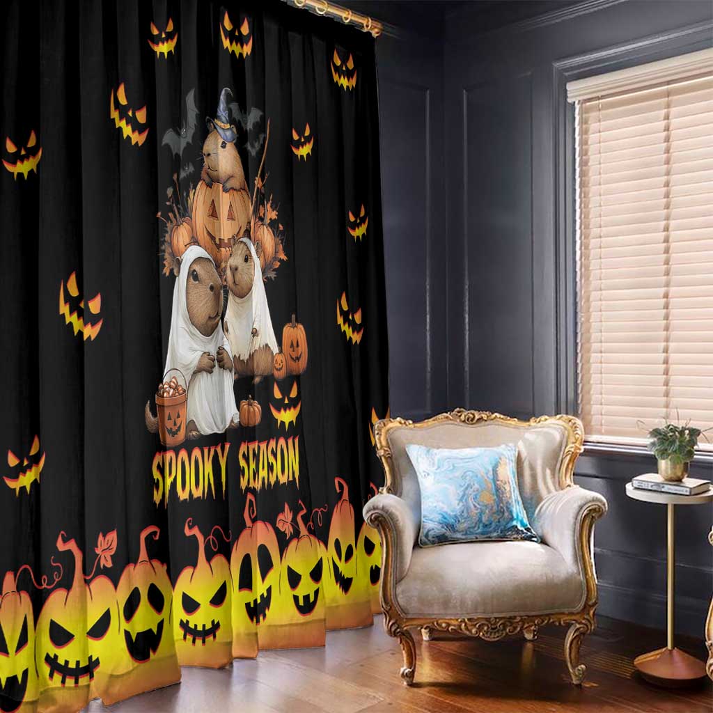 Capy-Boo-Ra Spooky Season Window Curtain - Wonder Print Shop