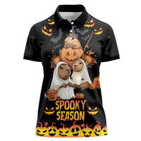 Capy-Boo-Ra Spooky Season Women Polo Shirt - Wonder Print Shop