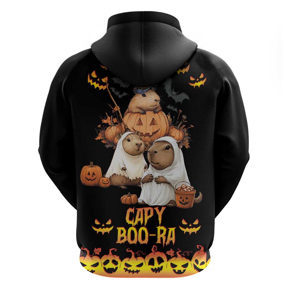 Capy-Boo-Ra Spooky Season Zip Hoodie - Wonder Print Shop