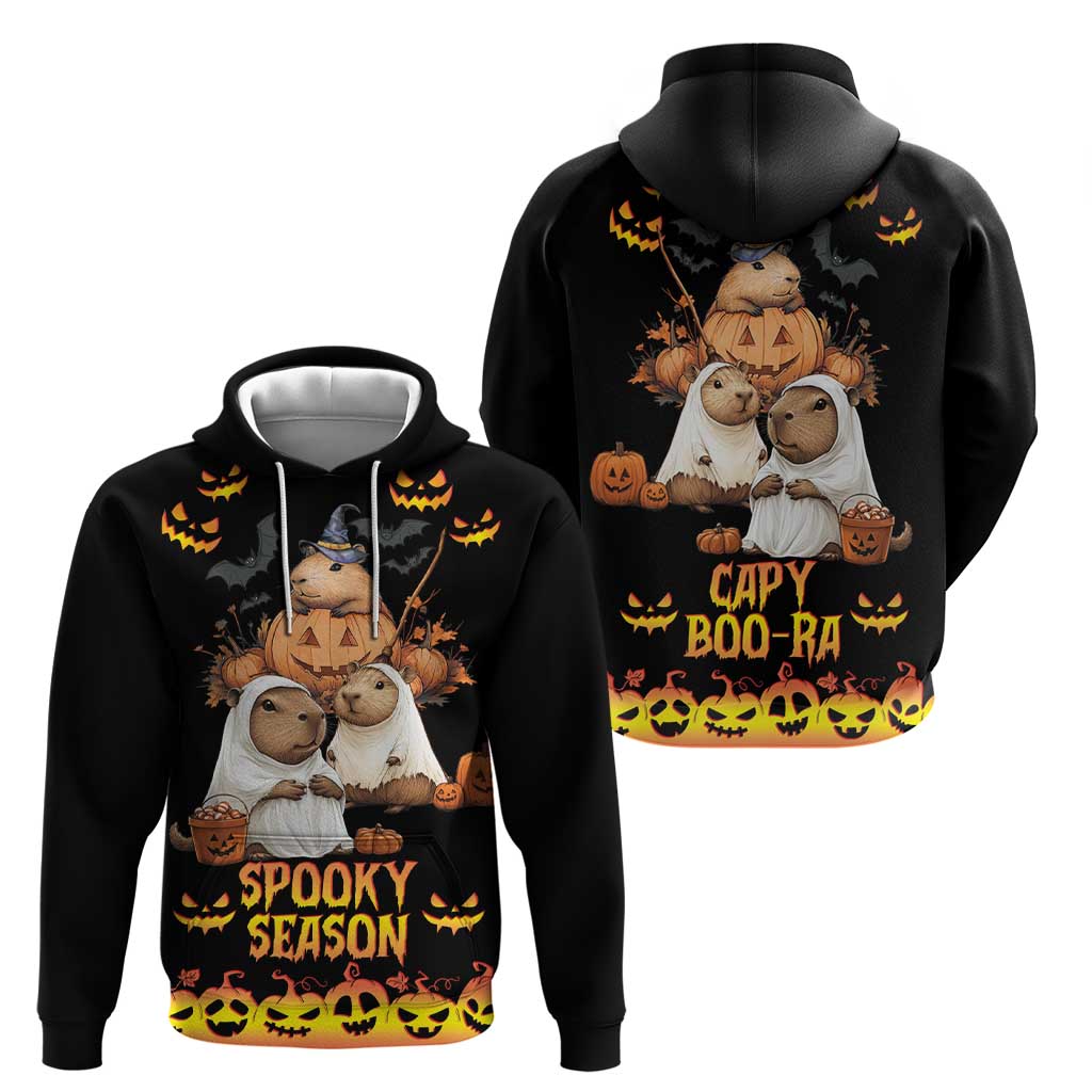 Capy-Boo-Ra Spooky Season Zip Hoodie - Wonder Print Shop