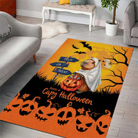Happy Capy-Boo-Ra Area Rug Capybara Ghost Trick or Treat LT9 - Wonder Print Shop