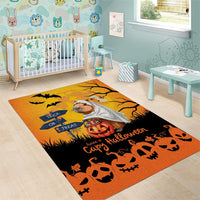 Happy Capy-Boo-Ra Area Rug Capybara Ghost Trick or Treat LT9 - Wonder Print Shop