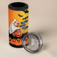 Happy Capy-Boo-ra 4 in 1 Can Cooler Tumbler Capybara Ghost Trick or Treat LT9 - Wonder Print Shop