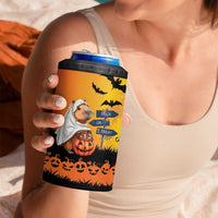 Happy Capy-Boo-ra 4 in 1 Can Cooler Tumbler Capybara Ghost Trick or Treat LT9 - Wonder Print Shop