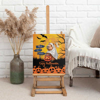 Happy Capy-Boo-Ra Canvas Wall Art Capybara Ghost Trick or Treat LT9 - Wonder Print Shop