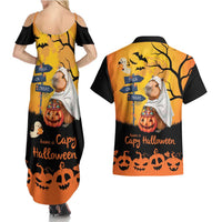 Happy Capy-Boo-Ra Couples Matching Summer Maxi Dress and Hawaiian Shirt Capybara Ghost Trick or Treat LT9 - Wonder Print Shop