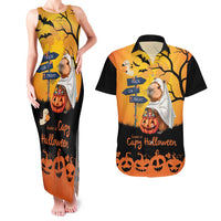 Happy Capy-Boo-Ra Couples Matching Tank Maxi Dress and Hawaiian Shirt Capybara Ghost Trick or Treat LT9 - Wonder Print Shop