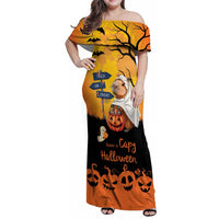 Happy Capy-Boo-Ra Family Matching Off Shoulder Maxi Dress and Hawaiian Shirt Capybara Ghost Trick or Treat LT9 - Wonder Print Shop