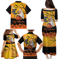 Happy Capy-Boo-Ra Family Matching Puletasi and Hawaiian Shirt Capybara Ghost Trick or Treat - Wonder Print Shop