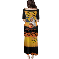 Happy Capy-Boo-Ra Family Matching Puletasi and Hawaiian Shirt Capybara Ghost Trick or Treat - Wonder Print Shop