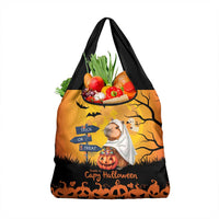 Happy Capy-Boo-Ra Grocery Bag Capybara Ghost Trick or Treat