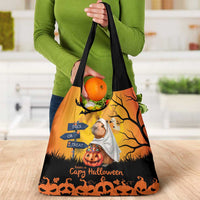 Happy Capy-Boo-Ra Grocery Bag Capybara Ghost Trick or Treat