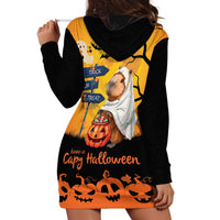 Happy Capy-Boo-Ra Hoodie Dress Capybara Ghost Trick or Treat - Wonder Print Shop