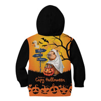 Happy Capy-Boo-Ra Kid Hoodie Capybara Ghost Trick or Treat - Wonder Print Shop