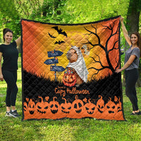 Happy Capy-Boo-Ra Quilt Capybara Ghost Trick or Treat - Wonder Print Shop