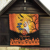 Happy Capy-Boo-Ra Quilt Capybara Ghost Trick or Treat - Wonder Print Shop