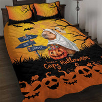 Happy Capy-Boo-Ra Quilt Bed Set Capybara Ghost Trick or Treat - Wonder Print Shop