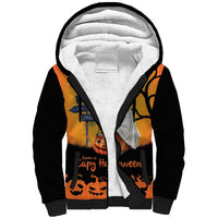 Happy Capy-Boo-Ra Sherpa Hoodie Capybara Ghost Trick or Treat - Wonder Print Shop