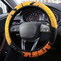 Happy Capy-Boo-Ra Steering Wheel Cover Capybara Ghost Trick or Treat - Wonder Print Shop