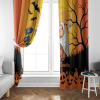 Happy Capy-Boo-Ra Window Curtain Capybara Ghost Trick or Treat - Wonder Print Shop