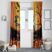 Happy Capy-Boo-Ra Window Curtain Capybara Ghost Trick or Treat - Wonder Print Shop