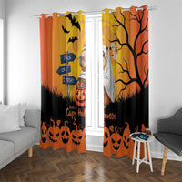 Happy Capy-Boo-Ra Window Curtain Capybara Ghost Trick or Treat - Wonder Print Shop