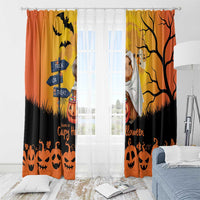 Happy Capy-Boo-Ra Window Curtain Capybara Ghost Trick or Treat - Wonder Print Shop