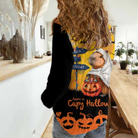 Happy Capy-Boo-Ra Women Casual Shirt Capybara Ghost Trick or Treat - Wonder Print Shop