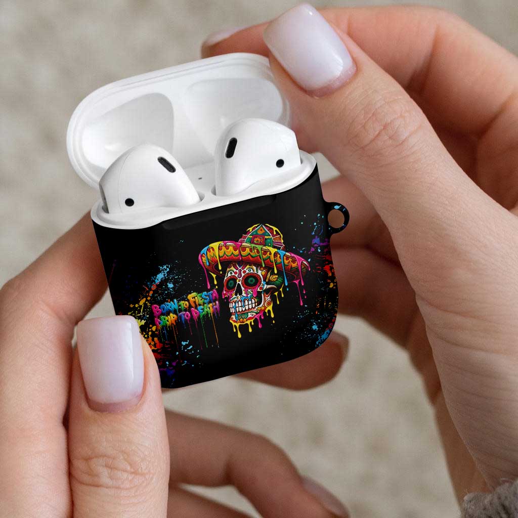 Dripping Sombrero Sugar Skull AirPods Case Día de los Muertos - Wonder Print Shop