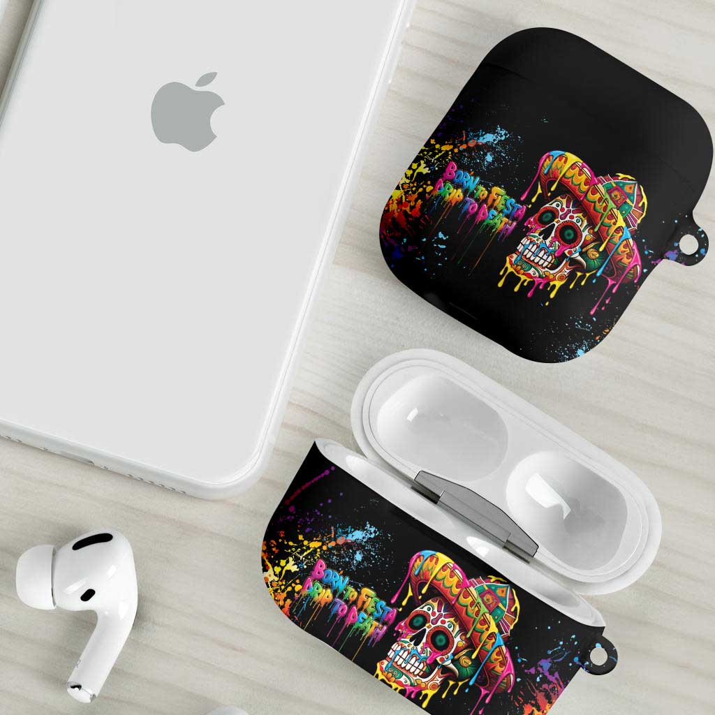 Dripping Sombrero Sugar Skull AirPods Case Día de los Muertos - Wonder Print Shop