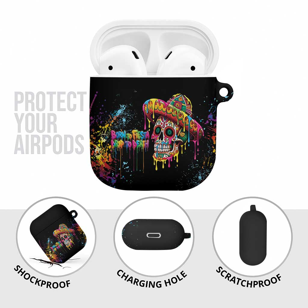 Dripping Sombrero Sugar Skull AirPods Case Día de los Muertos - Wonder Print Shop
