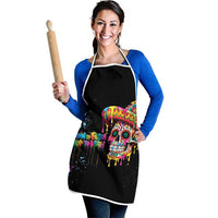Dripping Sombrero Sugar Skull Apron Día de los Muertos - Wonder Print Shop