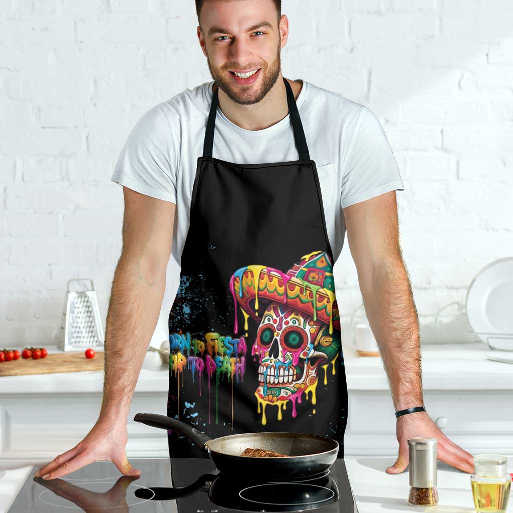 Dripping Sombrero Sugar Skull Apron Día de los Muertos - Wonder Print Shop