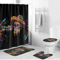 Dripping Sombrero Sugar Skull Bathroom Set Día de los Muertos - Wonder Print Shop