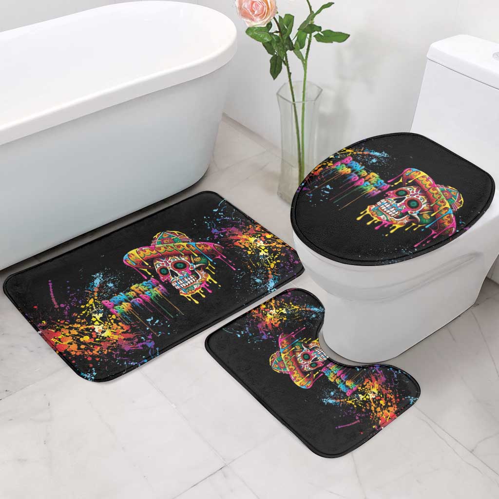 Dripping Sombrero Sugar Skull Bathroom Set Día de los Muertos - Wonder Print Shop