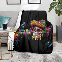 Dripping Sombrero Sugar Skull Blanket Día de los Muertos - Wonder Print Shop