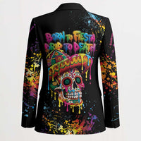 Dripping Sombrero Sugar Skull Blazer Día de los Muertos - Wonder Print Shop