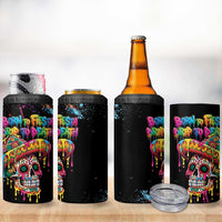 Dripping Sombrero Sugar Skull 4 in 1 Can Cooler Tumbler Día de los Muertos - Wonder Print Shop