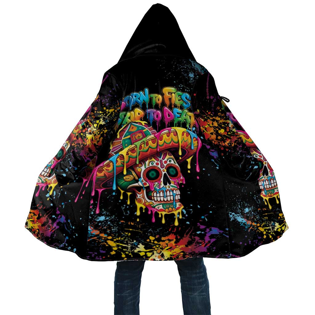 Dripping Sombrero Sugar Skull Cloak Día de los Muertos - Wonder Print Shop