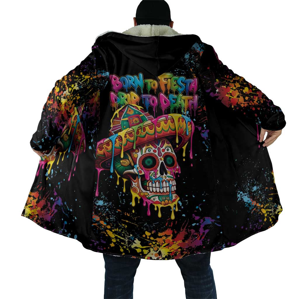 Dripping Sombrero Sugar Skull Cloak Día de los Muertos - Wonder Print Shop