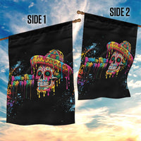 Dripping Sombrero Sugar Skull Garden Flag Día de los Muertos - Wonder Print Shop