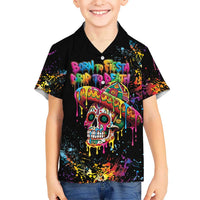 Dripping Sombrero Sugar Skull Kid Hawaiian Shirt Día de los Muertos - Wonder Print Shop