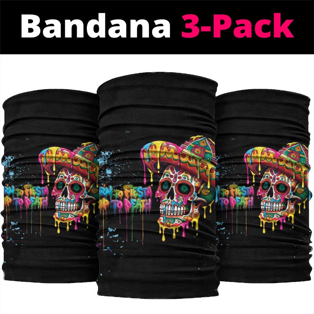 Dripping Sombrero Sugar Skull Neck Gaiter Día de los Muertos - Wonder Print Shop